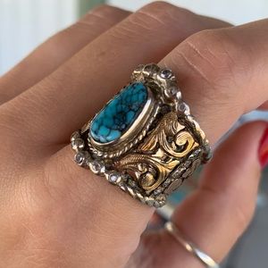 One of a kind Kingman Turquoise ring